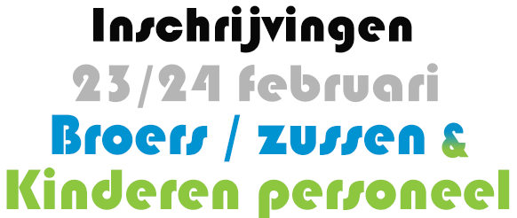 Inschrijvingen broers/zussen